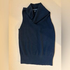Cashmere cowl tank sweater